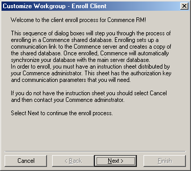 Customize Workgroup - Enroll Client
