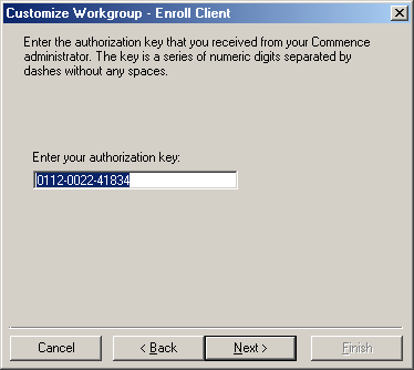 Customize Workgroup - Enroll Client