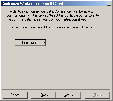 Customize Workgroup - Enroll Client