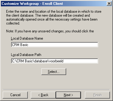 Customize Workgroup - Enroll Client